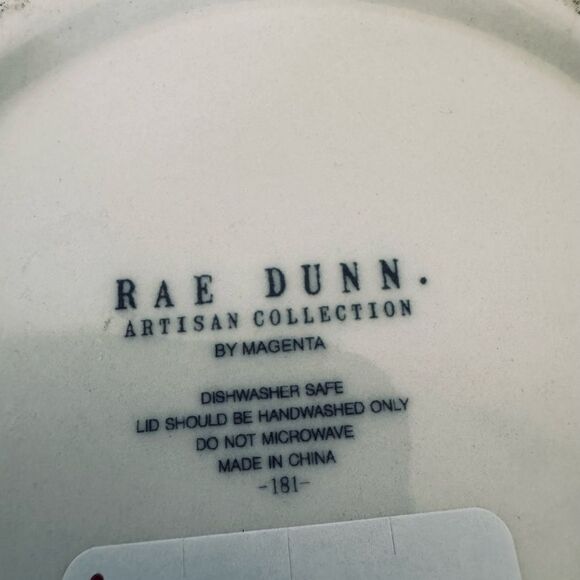 Rae Dunn Santa Paws Christmas Holiday Dog Pet Treat Ceramic Jar Canister - Picture 4 of 4